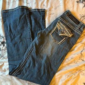 Womens rock and roll denim jeans
